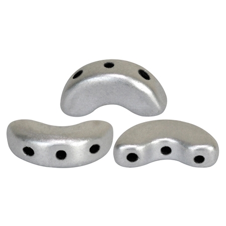 Perles de verre ARCOS® par PUCA® 5X10 mm - Silver alluminium mat x10g