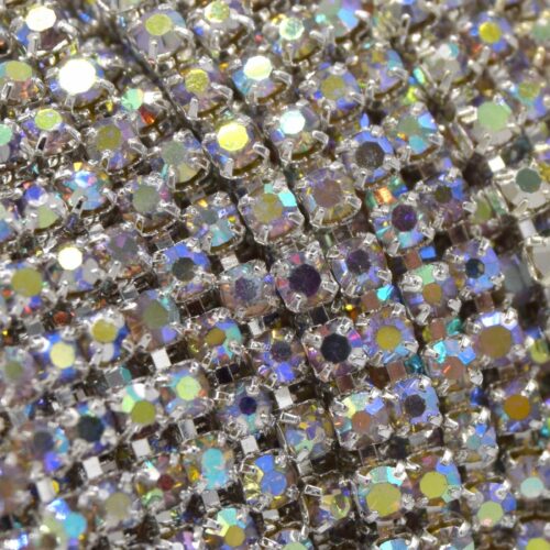 1 mètre de chaînes Strass en laiton, strass cristal ab
