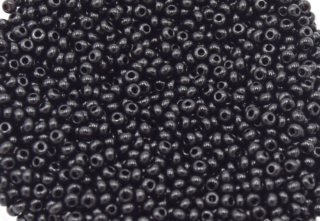 Perles Rocailles En Verre Rond Noir Intérieur - Taille 2.3mm (10/0) - Sachet De 500gr Pour Création Bijoux Et Loisirs Créatifs