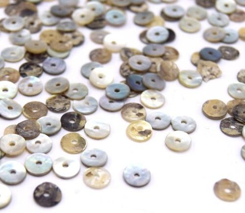 Perles coquillage akoya naturelles rondelles X40
