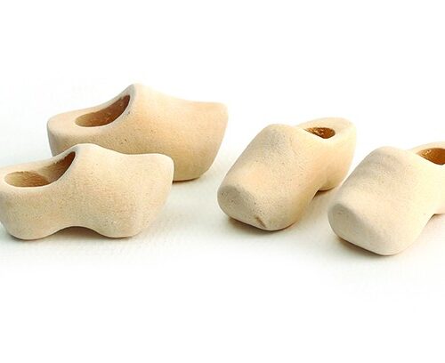 Paire de mini sabots en bois non percés X2