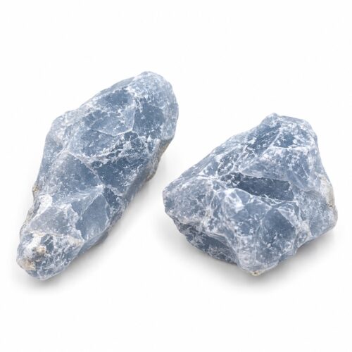 2 petites pierres brutes de célestite fabrication bijoux Wire wrapping