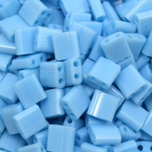 Perles de rocaille Tila carré deux trous 5mm FGB® grade a bleu ciel