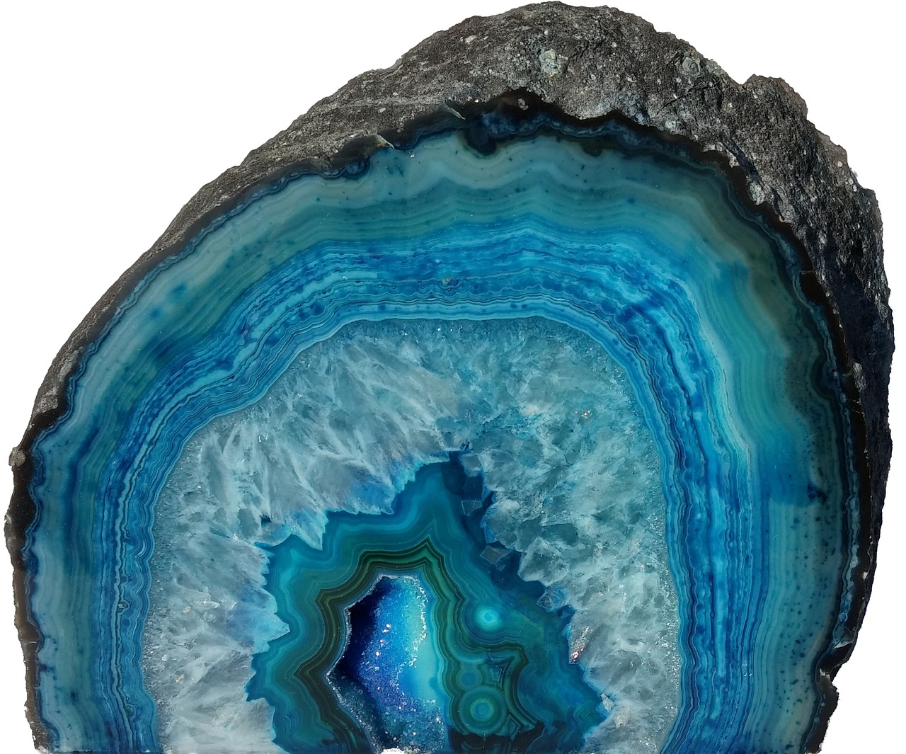 Agate bleu géode, pierre de gemmes pour bijoux et perles