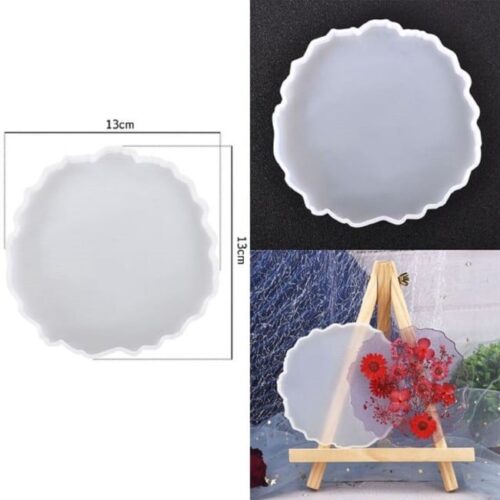 Moule en silicone rond plat dentelé x1