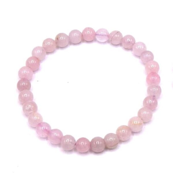 Bracelet Élastiqué en Perles de Quartz Rose