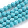 Perles howlite turquoise ronde 8mm x50