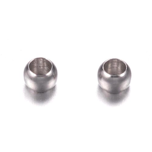 perles à écraser en acier inoxydable 316 2mm