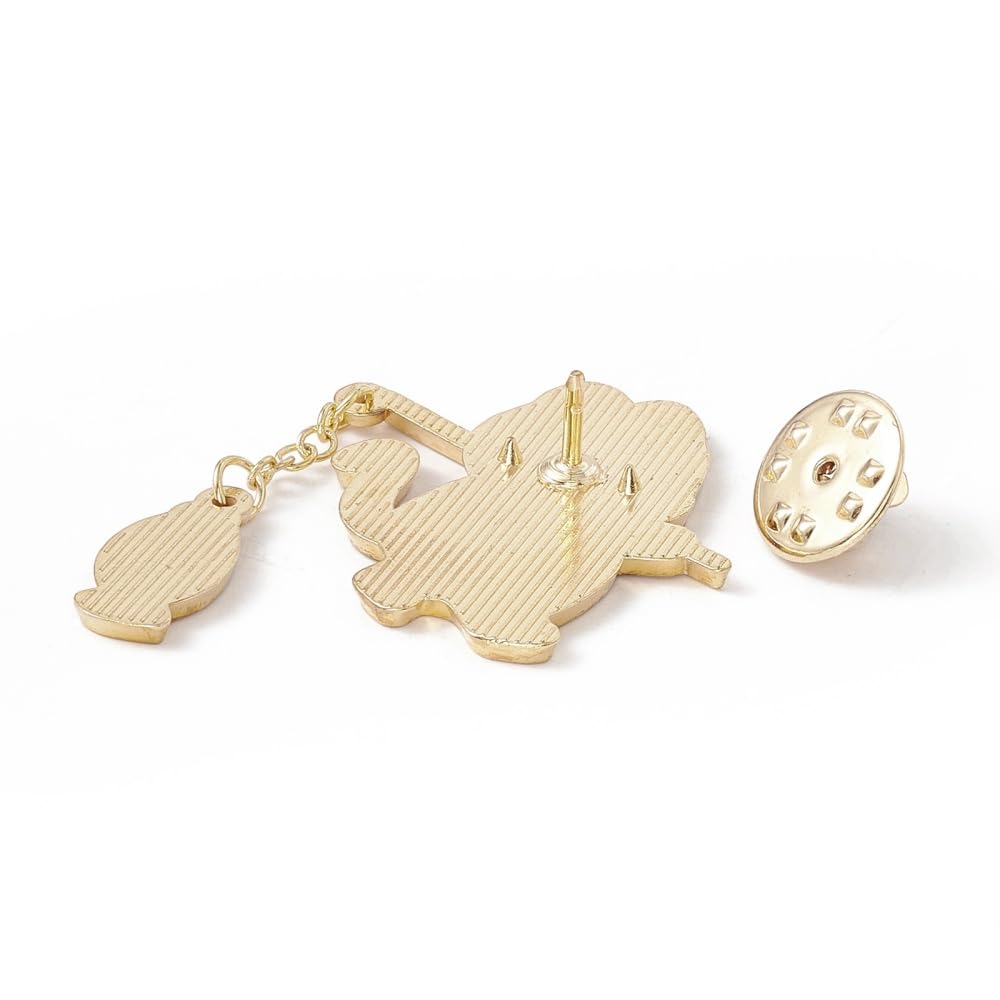 Broche chat pêcheur style Kawaii Manga (Lot de 2) – Image 7