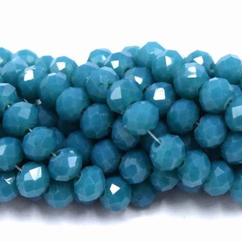 Perles verre abaque bleu canard
