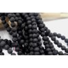 Perles de lave 8mm pierre naturelle ronde noire