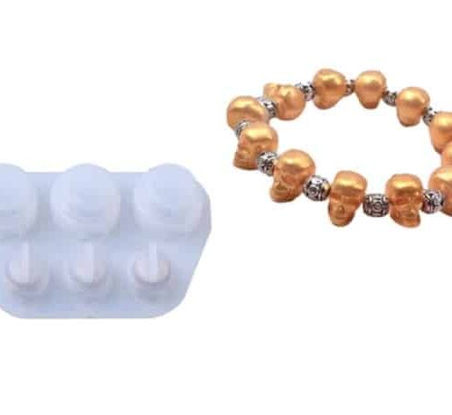 Moule silicone forme perle crâne