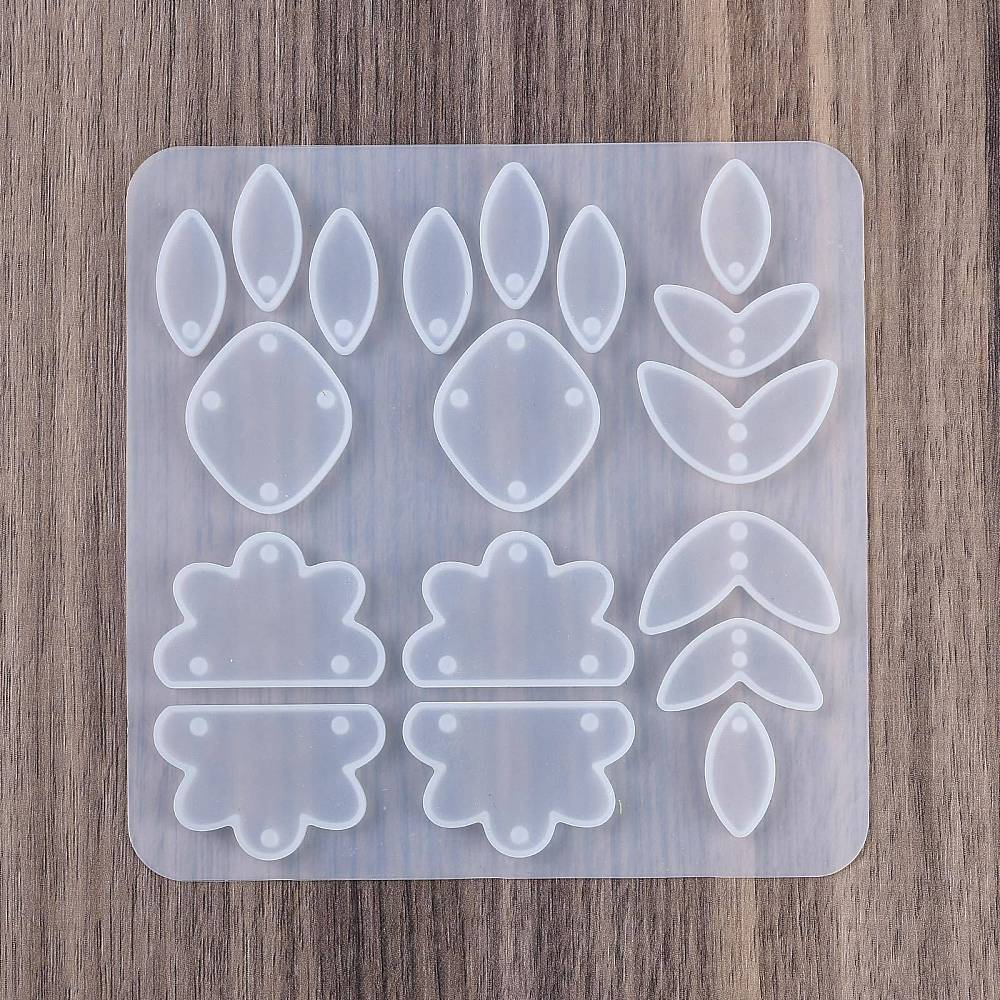 Moule en Silicone : Pendentifs & Boucles d'Oreilles Nuage et Goutte d'Eau pour Résine