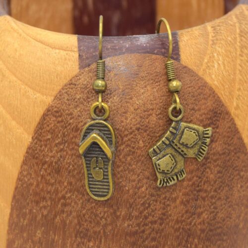Boucles d'Oreilles Short & Lunettes de Soleil Bronze - Bijoux d'Été