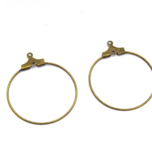 Créoles anneaux à suspendre Ø26 mm bronze