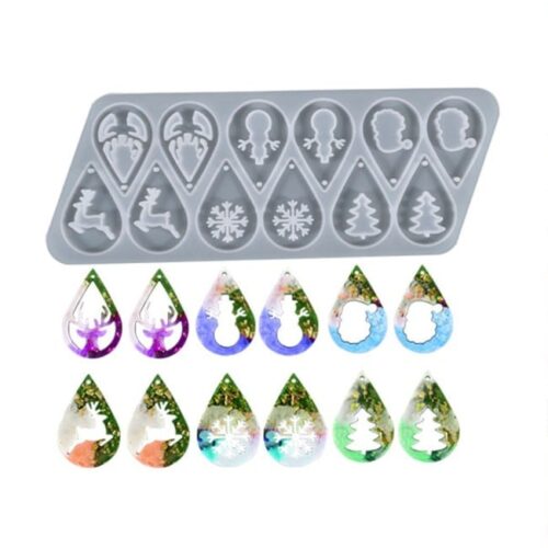 moule boucles d'oreilles thème noel