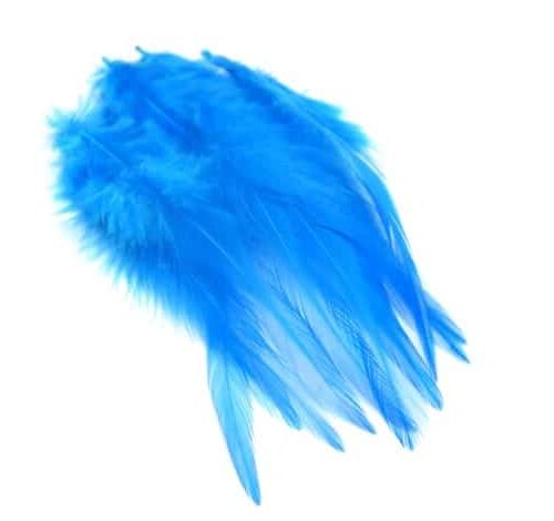 Plumes naturelles de coq bleu grade A