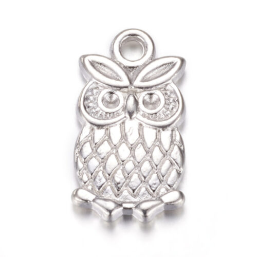 breloque hibou argent brillant2