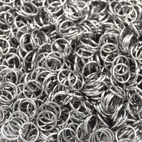 Anneaux de jonction argent platine 5mm x100
