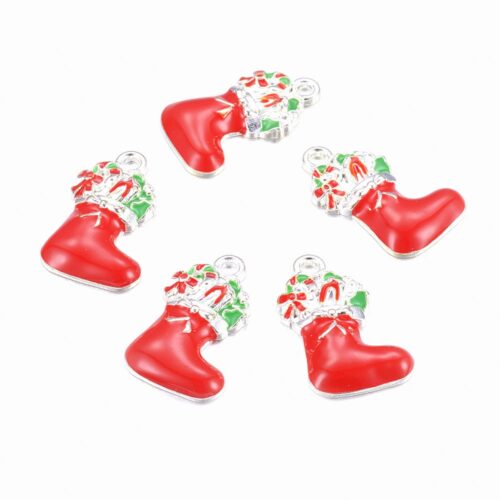 Breloques Bottes Père Noël rouge