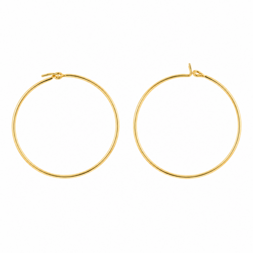 Boucles d'Oreilles Créole Ø25mm Anneaux en Cuivre doré 18k Or