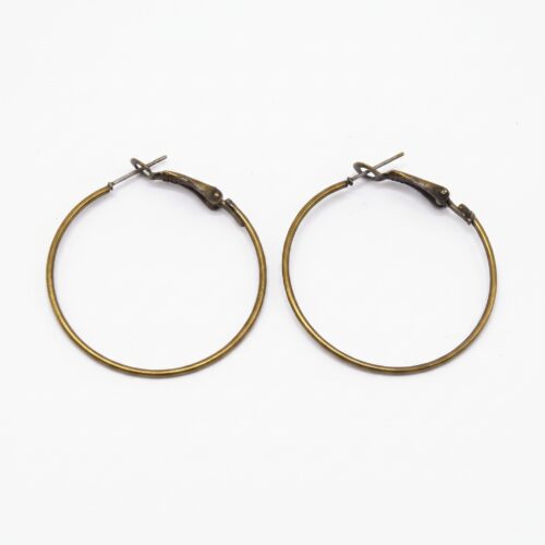 Boucles d’oreilles créoles Ø35 mm bronze antique
