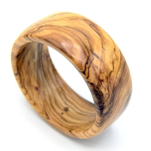 Bracelet Large en bois d'olivier corse, bijoux femme, jonc (4)