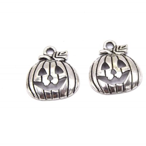 Breloques citrouilles argent halloween x20