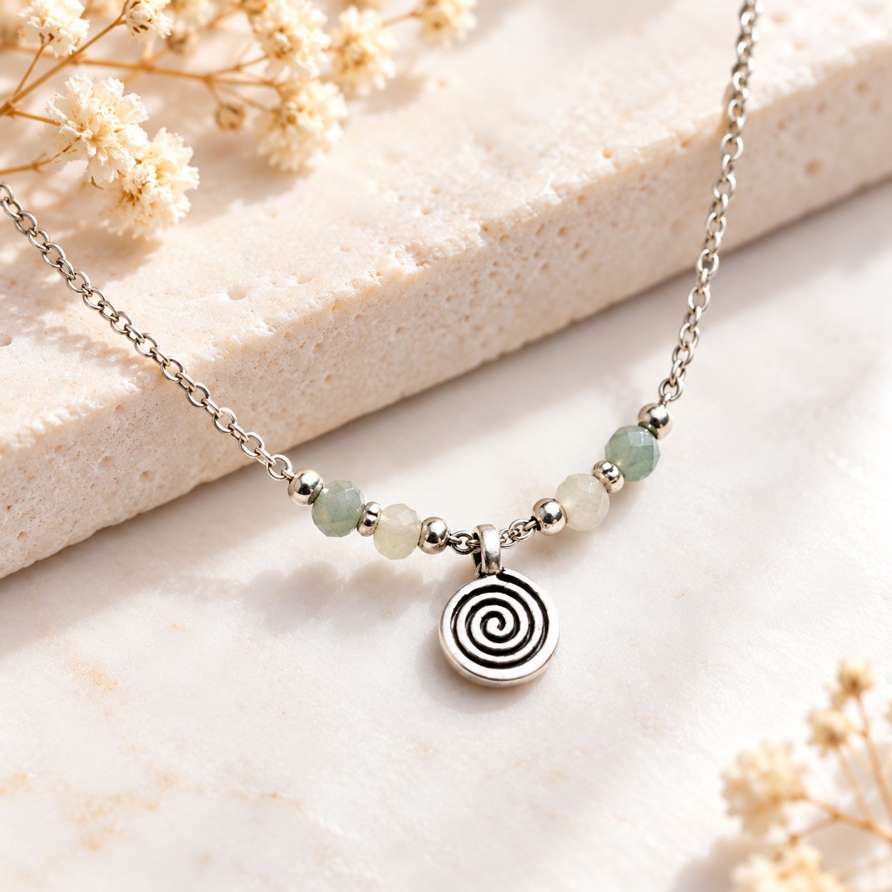 Breloques rond plat spiral argent lot de 30 pour bijoux diy utilisation collier