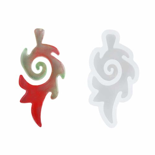 Moule en silicone forme croix spirale