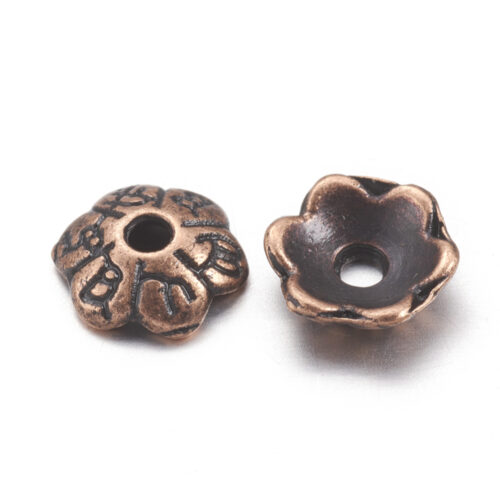 Calottes coupelles métal fleur cuivre