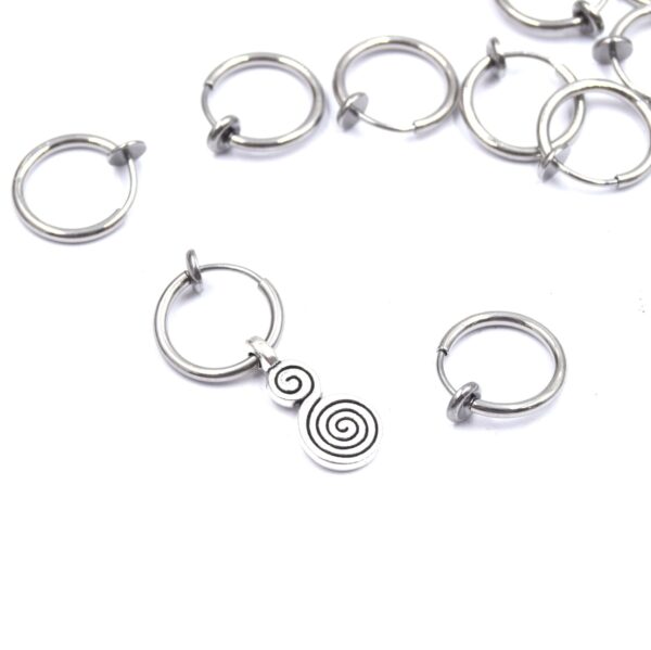 Clips d'Oreilles Créoles Rétractables en Acier Inoxydable 304 - (Lot de 2) – Image 3