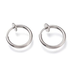 CLIPS OREILLE ACIER INOXYDABLE CREOLE argent 9
