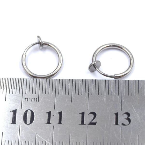 Clips d'Oreilles Créoles Rétractables en Acier Inoxydable 304 - (Lot de 2) – Image 4