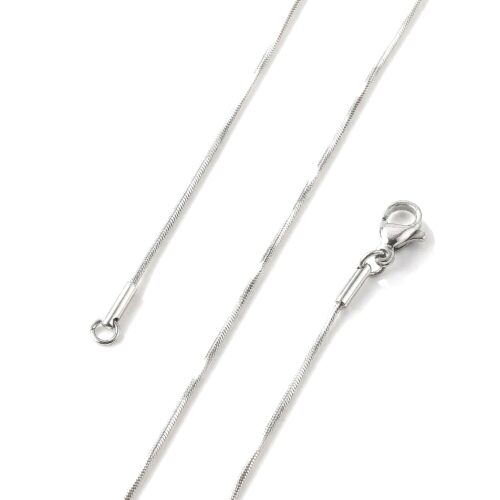 Chaîne maille serpent acier inoxydable 304 argent 45 cm2