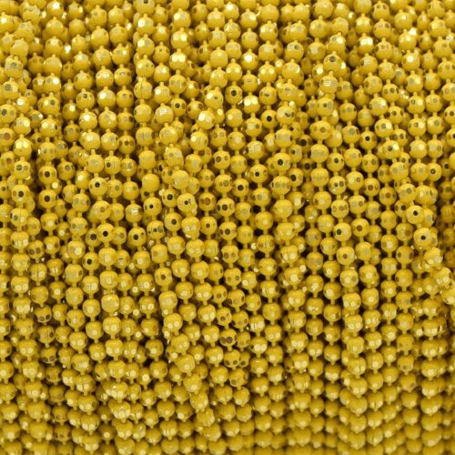 Chaîne boules en laiton jaune, 1.5mm