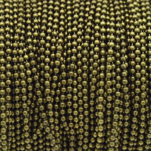 Chaînes à billes en laiton couleur bronze 1.5 mm