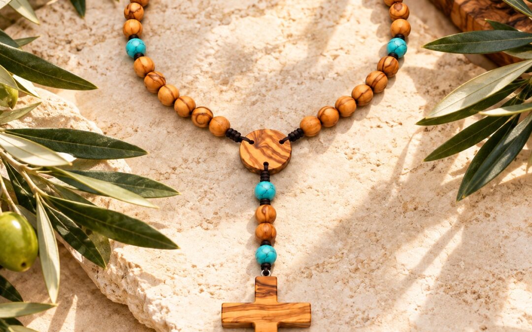 Chapelet artisanal en bois : un rosaire unique fabriqué à la main