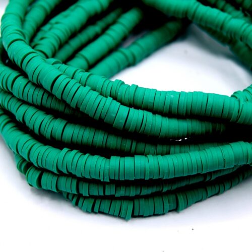 Chapelet de perles heishi Ø6mm vert