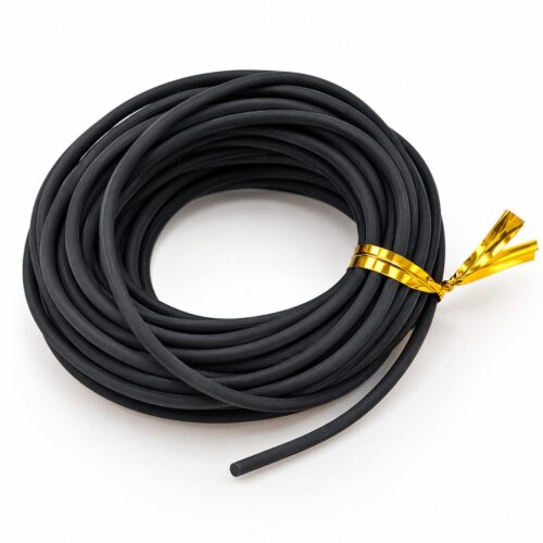 Cordon PVC noir 2 mm pour création de bijoux – 5 mètres