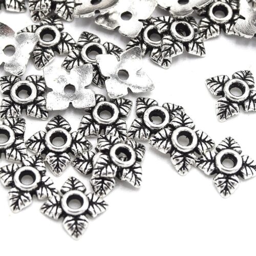 Coupelles fleur argent vieilli