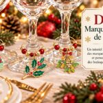 DIY marque-verres de Noël avec breloques et perles