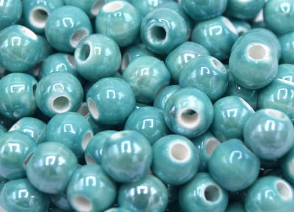 perle porcelaine bleue pour la confection de bijoux