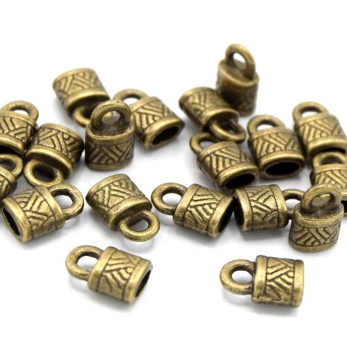 Embouts métal pour cordon bronze 10mm