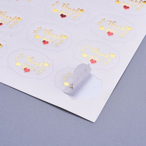 Etiquettes autocollant de fermeture cadeau  "Thank you"