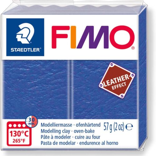 STAEDTLER - Fimo® leather effect - Pain pâte à modeler - 57 Grammes - Effet cuir indigo - 8010-309