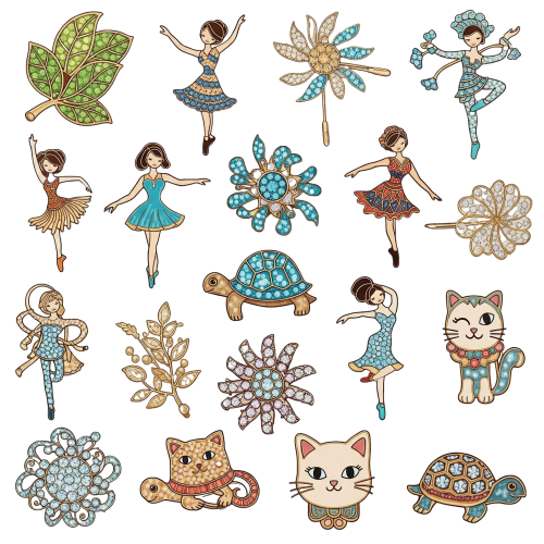 Broches & Pin's. Bijoux fantaisie