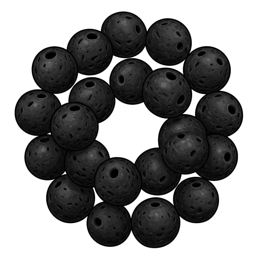 perles de lave noire