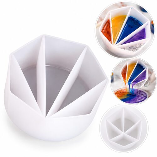 Gobelet silicone pour résine multicompartimenté