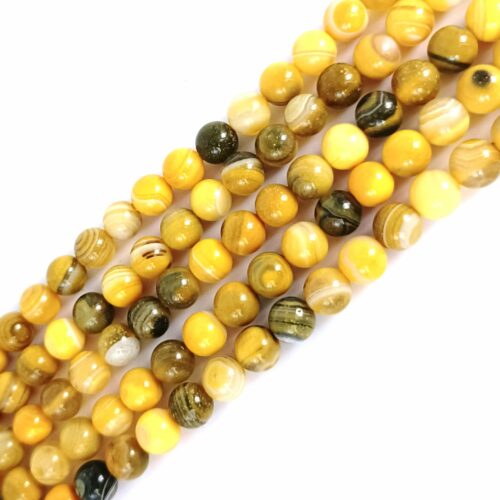 AGATE 6MM JAUNE RONDE3